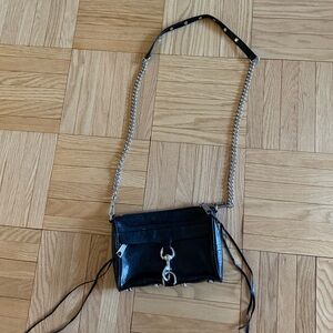 Black Leather Crossbody Bag